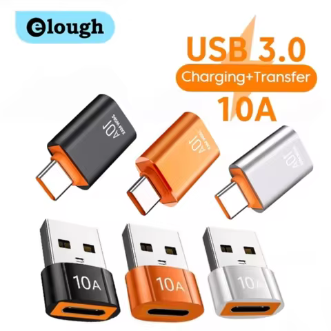 Elough 10A OTG USB 3.0 To Type C Adapter OTG To Type C USB Fast Data Transfer Adapter For iphone Sam
