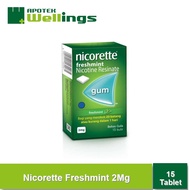 Wellings Nicorette Freshmint 2Mg 15 tablet