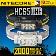 Nitecore HC65 UHE Headlamp 2000 Lumens - USB-C Rechargeable - 4000mAh Battery - 222 meters - IP68