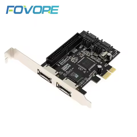 Internal IDE PATA & SATA 2.0 External eSATA PCIe RAID Controller Card PCI Express Expansion Adapter 