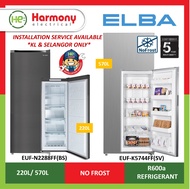 (FREE INSTALL KLANG VALLEY) ELBA Upright Freezer No Frost EUF-N2288FF(BS) 220L / EUF-K5744FF(SV) 570L Penyejuk Beku 冷藏柜