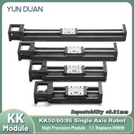 KK50/KK60/KK86 Single Axis Robot Linear Rail Stage Steel Sliding Table XYZ Axis Replace HIWIN for Se