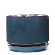 Pot Mtall Black Blue with tray /TL025N-1,2,3
