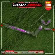 Striping fiz r transparent uv white sticker racing yamaha fizr force1 poswan f1zr Y-FZR-02 sticker m
