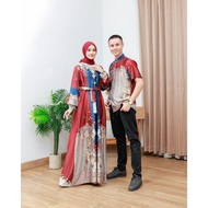 Baju couple family set lebaran 2024 dress gamis koko motif pesta mewah