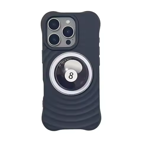 Korea 3D Crystal Ball Billiards Black 8 Holder Mobile Phone Case Stand For Magsafe Magnetic Bracket 