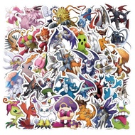60pcs Digimon stickers DIY notebook journal suitcase graffiti decoration cartoon anime Agumon Angelm