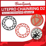 Litepro Chainring D2 | Narrow Wide Design Single Speed Chain Ring 130 BCD
