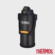 【THERMOS 膳魔師】不鏽鋼大容量彈蓋真空保冷瓶3000ml(FFV-3001-BKOR) 黑色