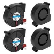 MakerFocus 4pcs 50mm 5015 Blower Fan 12V 3D Printer Fan Turbine Turbo Blower Dual Ball Bearings Brus