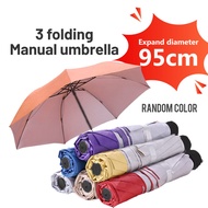 UV Umbrella Protection 3Folds 7Ribs Silver Backing Windbreaker Folding Umbrella
