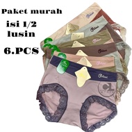 paket murah ISI 6 CD Wanita POLINI 1283 Super Soft T-Shirt CD Aneka Warna Super Soft