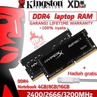 Most Popular Kingston HyperX SODIMM Laptop RAM DDR4 24 2666 32MHZ 4GB8GB16GB memory for notebook