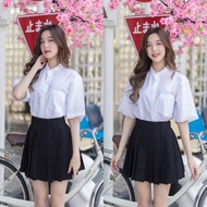 • เสื้อนักศึกษาทรงบอย ▪️เสื้อคอจีน▪️ [ผ้า Oxford] ทรงผู้ชาย Oversize[รอบอก36-50]