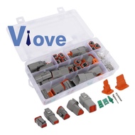 140Pcs Deutsch DT Series Waterproof Wire Connector Kit DT06-2/3/4/6S DT04-2/3/4/6P Automotive Sealed