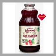 LAKEWOOD Organic PURE Cranberry Juice , 946mL