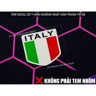 [ 1 STAMP ] ITALY FLAG DECAL STICKER CAR DECORATION STICKER