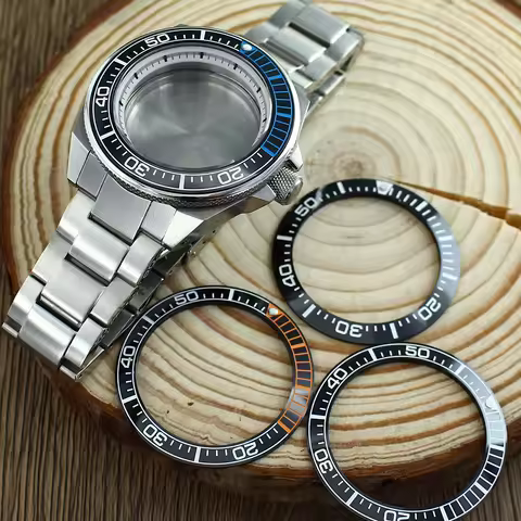 43.8mm Watch Case 200 Waterproof Sapphire For Seiko NH35 NH36 4R Automatic Movement steel Butterfly 