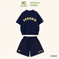 Set Bộ Cộc ECOCHIC RATTLE RUN Áo Phông Crop Quần Đùi Cạp Cao Chất Liệu Cao Cấp Chính Hãng ON THE GO