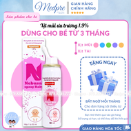 Dung dịch xịt mũi từ nước muối biển ưu trương Nebusal Spray Baby 1.9% - Giảm nghẹt mũi sổ mũi ở trẻ