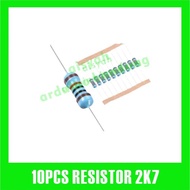 10X RESISTOR 2K7 2K7OHM 1/4W 1% METAL FILM