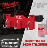 Milwaukee 4932498650 PACKOUT™ Tool Box 3-Hook Attachment 13.6kg (30lbs) Weight Capacity Adjustable 3