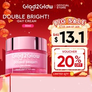 Glad2Glow Double Bright Day Cream Facial Moisturizer Brightening Tone Up Whitening 素顏霜 BB&CC Lazy Cr