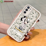 Cellphone Case For OPPO Reno 6 Reno6 5G Reno6 Pro 5G Reno7 Pro 5G Reno 7Z 5G Cases For Boys Girls Cartoon Mickey Square Ladder Silicone Casing Full Cover