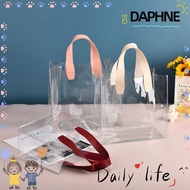 DAPHNE Transparent Shopping Bags, Transparent PVC  Tote Bag, Handle Waterproof Storage Bag