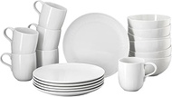 Rosenthal Joyn 18-Piece Porcelain Set, Plates, Bowls, Cups with Handle, 0.42 L, Light and Natural Lo