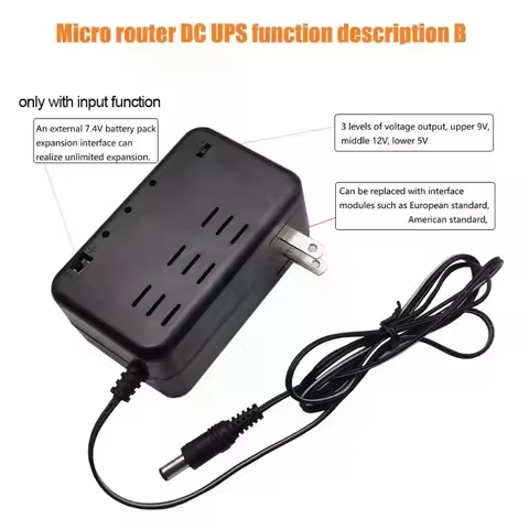Portable Mini UPS AC 220V To DC 5V 9V 12V For Modem CCTV Camera Wi-Fi Router Amplifier LED Strip Pan