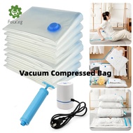 Vacuum Compression Bag With Hand Pu Durable Vacuum Storage Bags, Space Saver Sealer Compression Bags for Blankets, Comforters, Pillows, Clothes Storag