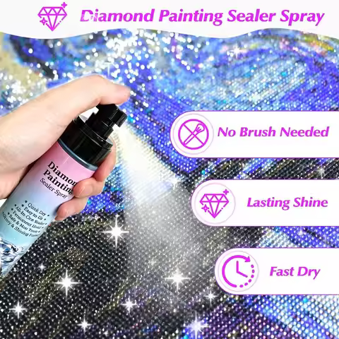 Diamond Painting 1/2Pcs Diamond Art Painting Accessories Sealer Spray 30 Minutes Fast Drying, Evenly