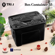 55 Liter Black Container Box - Multipurpose Storage Box