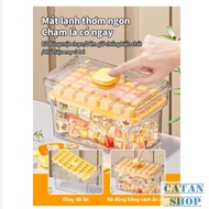 Ice Tray with Lid & Tongs – 68 Mini Cubes, 2-Tier Super Space-Saving Push-Up GD940-KDaHop-68V
