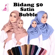 Tudung Bawal Satin Bubble Bidang 50 / Bawal Satin Bidang 50 / Satin Bubble Premium / Tudung Labuh / Mudah Bentuk