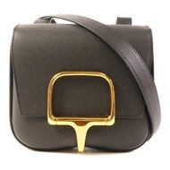 HERMES Epsom皮革Della Cavalleria Mini金扣肩背袋Noir