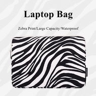 Large Capacity Zebra Design Laptop Bag For work 11 12 inch 14 15 inch Laptop Briefcase Pouch 【SYY】