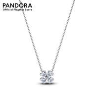 Pandora Sparkling Lucky Clover Pendant Necklace
