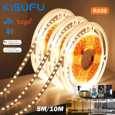 TUYA WIFI LED Strip Light RA98 12V 24V 2700K 3000K 3500K 4000K 5000K 6000K Bluetooth App Control 283