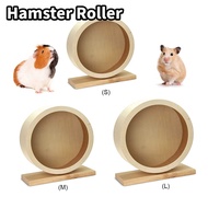 ⋚Natural Wood Hamster Wheel Running Toy Hamster Roller Wheel Exercise Small Pet Sports Wheel Pet ⓞ3