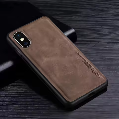 Simple pattern Soft leather cover For Apple Iphone X XS MAX XR TPU Silicone bumper case For For Appl