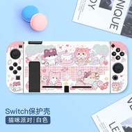 Cute Little Cat Nintendo Switch Oled Silicone TPU Protective Case Dockable Soft Shell For Switch