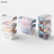 [MissPumpkin] Mini Storage Box Transparent Double Layers Organizer Case Stationery Craft Fishing Lure Fridge Food Holder With Side Lock Home [Preferred]