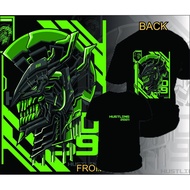 BIUE WHALE CO Fashion Loose robot Printed American Retro T-shirt formen Versatile street fashion Tee