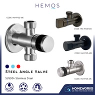 HEMOS STEEL ANGLE VALVE HM-9103-MS,MG/HM-9105-MS,MB,MG TWO WAY ANGLE VALVE HM-9102-MS