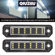 QIUZHU 12V Car License Plate Lights LED Automotive Accessories Rear Lamp For Honda Civic EJ EG EK Co