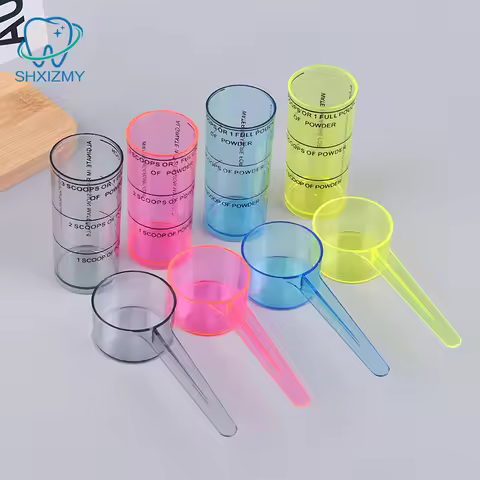 Plastic Dental Alginate Spoon Measuring Scoop For Liquid Dental Lab Oral Impression Material Mixing