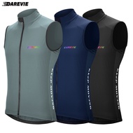 DAREVIE Cycling Vest Windproof Cycling Wind Gilet Waterproof 2 Way Zippers Cycling Windbreaker Back 
