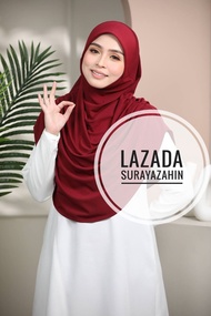 [Lidya] Size XL Berdagu Tudung Sarung Pleated Moscrepe Awning Scuba